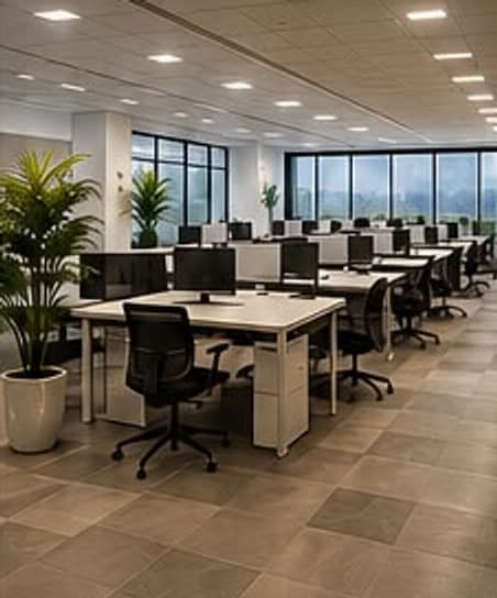 Indicative furnished office at the A+ Grade building in Sector 83-A, Mohali — architectural render