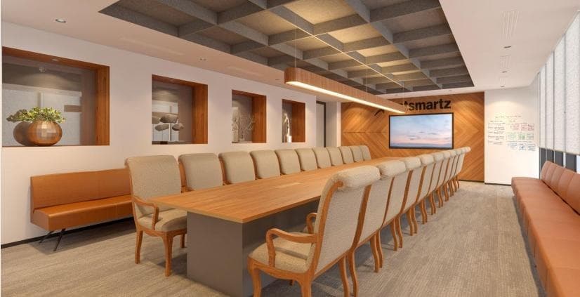 Proposed boardroom — architectural render, Netsmartz Towers, Mohali