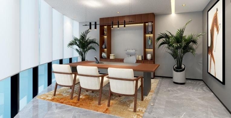 Proposed meeting room — architectural render, Netsmartz Towers, Mohali