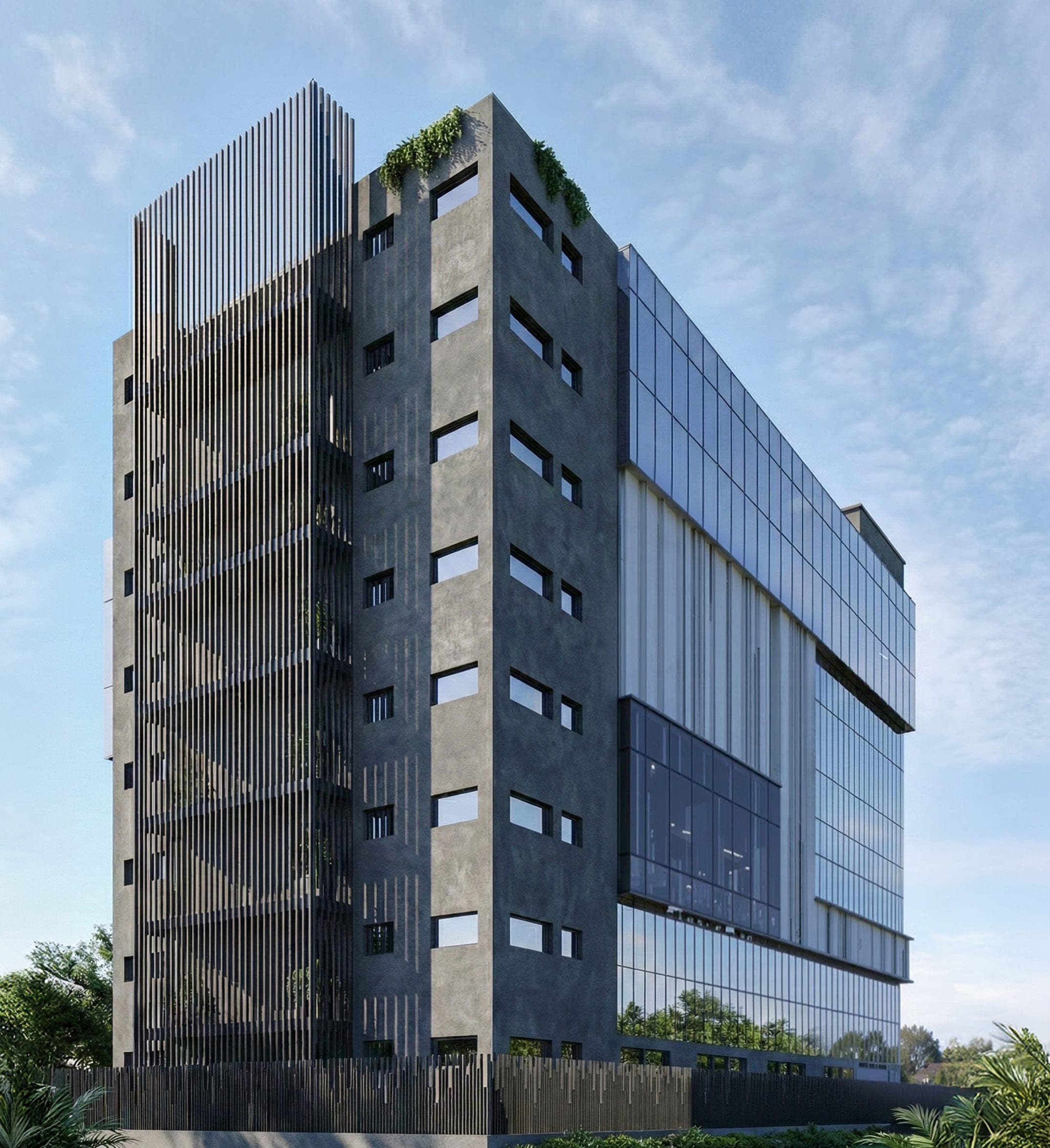 NOVA-245, Sector 75 Mohali — rear elevation, architectural render