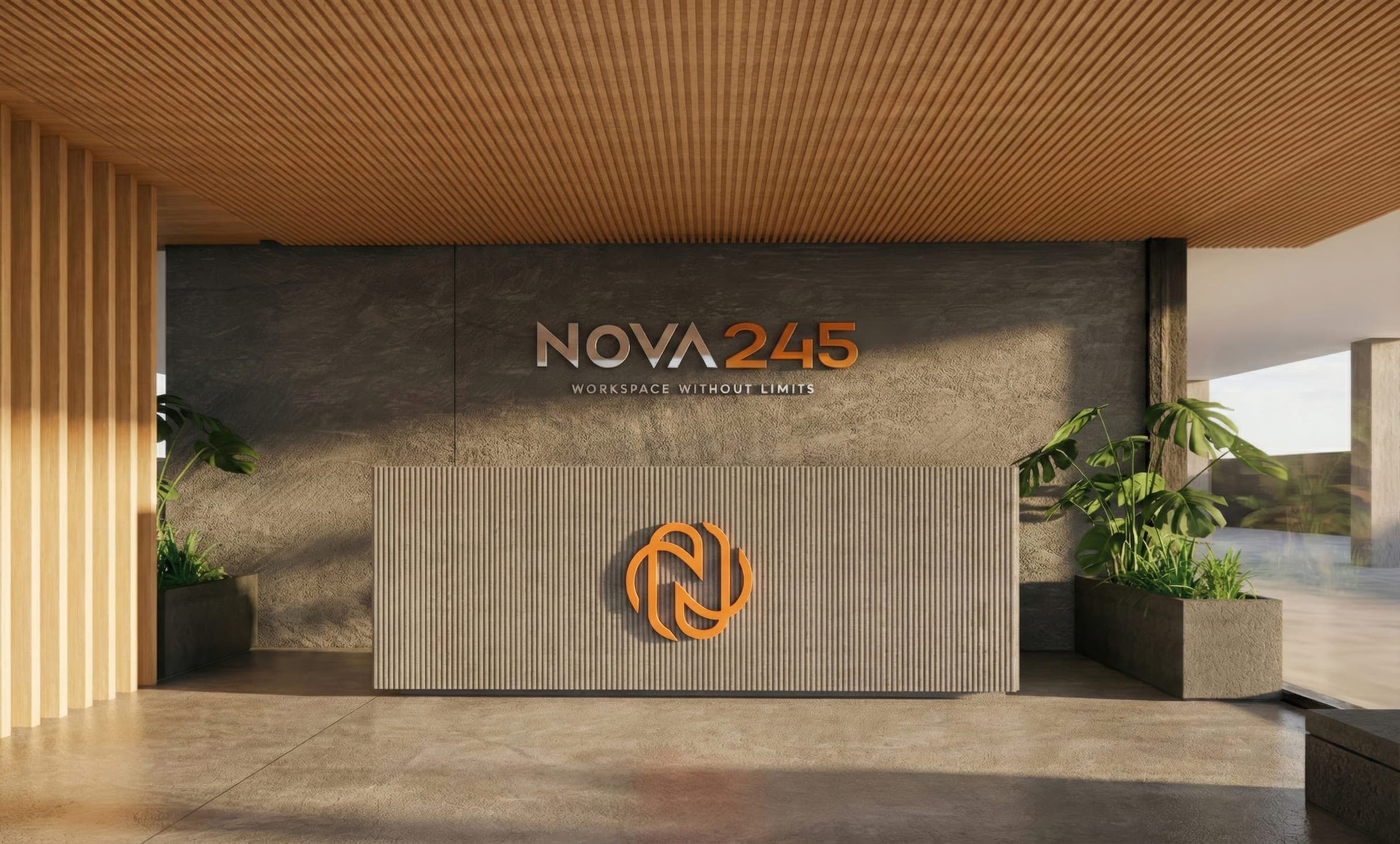 NOVA-245, Sector 75 Mohali — ground floor reception, architectural render