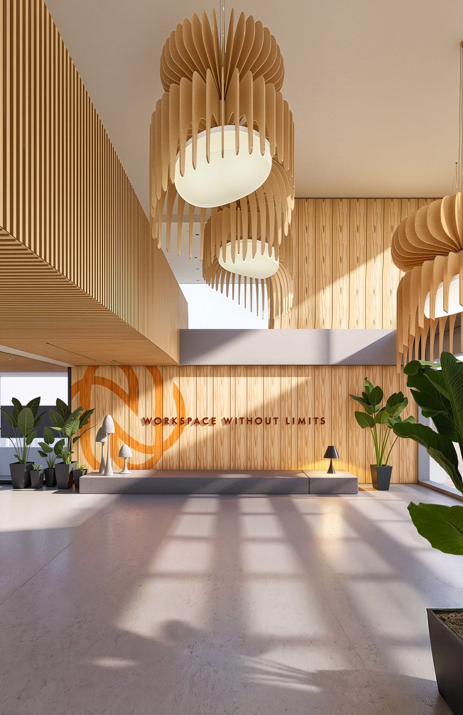 NOVA-245, Sector 75 Mohali — reception lounge and entrance hall, architectural render